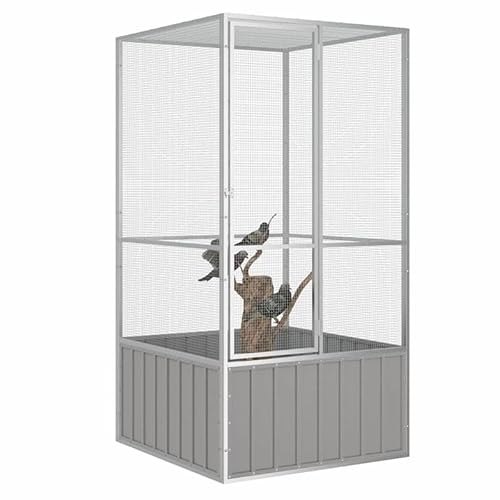 Vogelkäfig aus verzinktem Stahl 111x107x211,5 cm - Großer und Stabiler Käfig für Vögel - Ideal für Papageien, Sittiche und andere Ziervögel - Langlebig und pflegeleicht Vogelkäfig aus verzinktem Stahl 111x107x211,5 cm - Großer und Stabiler Käfig für Vögel - Ideal für Papageien, Sittiche und andere Ziervögel - Langlebig und pflegeleicht von Eleganz