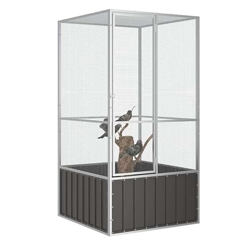 Vogelkäfig aus verzinktem Stahl 111x107x211,5 cm - Großer und Stabiler Käfig für Vögel - Ideal für Papageien, Sittiche und andere Ziervögel - Spielvorrichtung für Vögel mit Langer Haltbarkeit Vogelkäfig aus verzinktem Stahl 111x107x211,5 cm - Großer und Stabiler Käfig für Vögel - Ideal für Papageien, Sittiche und andere Ziervögel - Spielvorrichtung für Vögel mit Langer Haltbarkeit von Eleganz