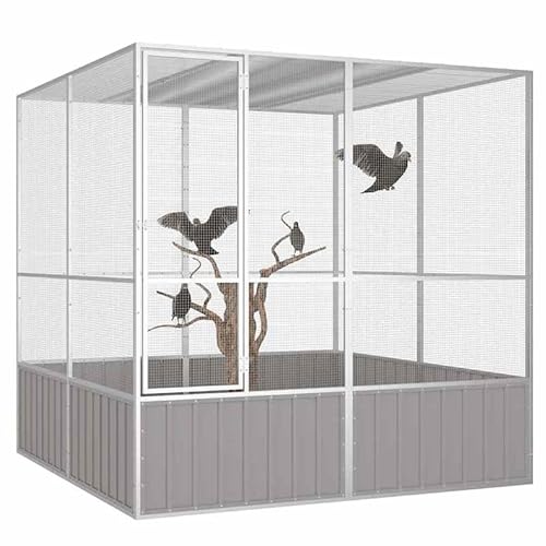 Vogelkäfig aus verzinktem Stahl 213,5x217,5x211,5 cm - Großer Käfig für Vögel mit langlebiger Stahlkonstruktion - Ideal für Volieren und Außenbereiche Vogelkäfig aus verzinktem Stahl 213,5x217,5x211,5 cm - Großer Käfig für Vögel mit langlebiger Stahlkonstruktion - Ideal für Volieren und Außenbereiche von Eleganz