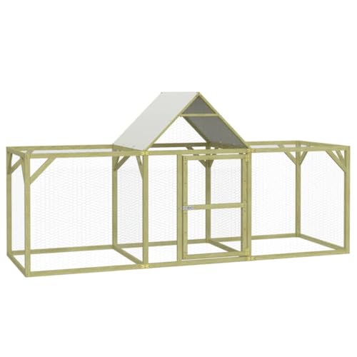 Wooden Chicken Coop 300x100x150 cm Treated Pine - Durable & Spacious Outdoor Habitat for Small Animals, Perfect for Backyard or Garden Use von Eleganz