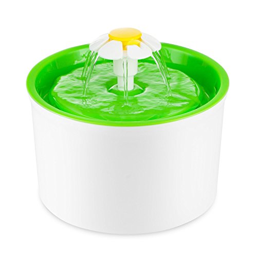 Trinkbrunnen mit Blume für Katzen, automatisch, elektrisch, 1,6 l, Grün Trinkbrunnen mit Blume für Katzen, automatisch, elektrisch, 1,6 l, Grün von Eleoption