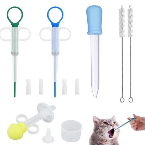 ElevaPulse 7 Stück Tablettengeber Für Katzen, Ad Tab Katzen, Eingabehilfe Tablette Katzen Spritze, Hund Tabletten Applikator Pille Assist, Tabletteneingeber Katze, Hunde Tablettenspritze Helfer ElevaPulse 7 Stück Tablettengeber Für Katzen, Ad Tab Katzen, Eingabehilfe Tablette Katzen Spritze, Hund Tabletten Applikator Pille Assist, Tabletteneingeber Katze, Hunde Tablettenspritze Helfer von ElevaPulse