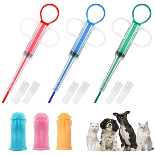 ElevaPulse Tablettengeber für Katzen und Hunde - 6er Set mit Pill Assist Katze, Medikamenten Spritze und Fingerzahnbürsten für Haustierpflege ElevaPulse Tablettengeber für Katzen und Hunde - 6er Set mit Pill Assist Katze, Medikamenten Spritze und Fingerzahnbürsten für Haustierpflege von ElevaPulse