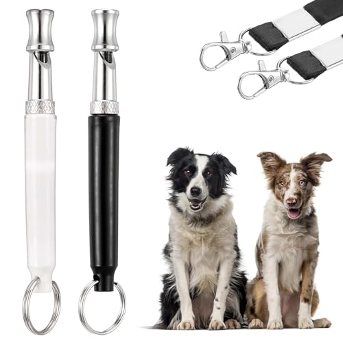 ElevateTech Hundepfeife, um das Bellen von Nachbarn zu stoppen, 2 Stück, Hundetrainingspfeife für den Rückruf, verstellbar, Ultraschall, leise Hundepfeifen mit Umhängeband, professionelle ElevateTech Hundepfeife, um das Bellen von Nachbarn zu stoppen, 2 Stück, Hundetrainingspfeife für den Rückruf, verstellbar, Ultraschall, leise Hundepfeifen mit Umhängeband, professionelle von ElevateTech