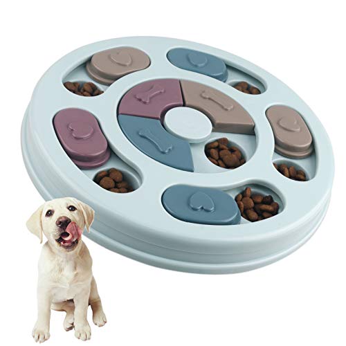 Elezenioc Hundespielzeug Intelligenz Hundefutter Welpenspielzeug,Interaktives Verlangsamen Sie das Essen von Hundespielzeug,Rutschfestes Intelligenzspielzeug für Hunde,Welpen und Katzen von Elezenioc