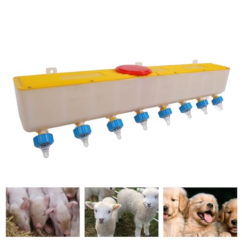 ElgnAura 10L Silicone Lamb Milk Feeder, Puppy Feeder for Multiple Puppies with 8 Nipples, Wall Mounted Livestock Drink Feeder for Nursing Animals ElgnAura 10L Silicone Lamb Milk Feeder, Puppy Feeder for Multiple Puppies with 8 Nipples, Wall Mounted Livestock Drink Feeder for Nursing Animals von ElgnAura