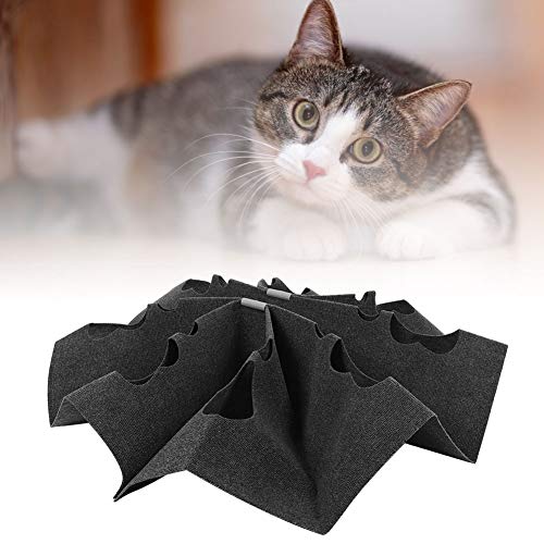 ElgnAura -Katzenaktivitätsspielmatte, lustiges interaktives Training Spielzeug für Katzen mit 8 Herz - geformte und 8 kreisförmige Löcher, zusammenklappbares Spielpolster für von ElgnAura