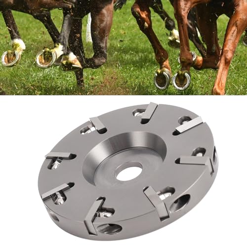 ElgnAura Professional Hoof Trimming Tool, 8 Tooth Steel Livestock Hoof Trimming Disc for Cattles Horses Sheep Hoof Care and Maintenance von ElgnAura