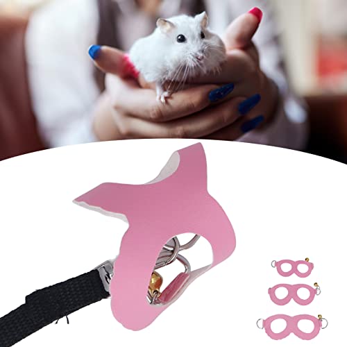 ElgnAura Sugar Glider Harness and Leash, Adjustable Small Animal Training Vest Set for Squirrel, Rabbit, and Guinea Pigs (Pink) von ElgnAura
