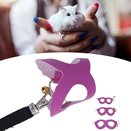 ElgnAura Sugar Glider Harness and Leash, Adjustable Small Animal Training Vest Set for Squirrel, Rabbit, and Guinea Pigs (Purple) von ElgnAura