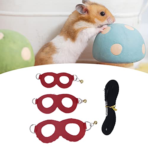 ElgnAura Sugar Glider Harness and Leash, Adjustable Small Animal Training Vest Set for Squirrel, Rabbit, and Guinea Pigs (Red) von ElgnAura