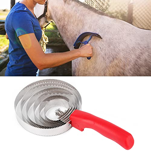 ElgnAura reversibler Edelstahl -Curry -Kamm, Metall -Vieh -Juckreiz mit 6 Ringen für die Pflege von Pferden und Kühen ElgnAura reversibler Edelstahl -Curry -Kamm, Metall -Vieh -Juckreiz mit 6 Ringen für die Pflege von Pferden und Kühen von ElgnAura