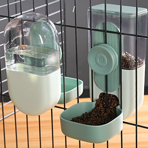 Elgnaura Hängende Haustiernahrung und Wasserschale, automatische Haustiernahrung Wasserspender mit Gravitationsfuttermittel für Katzen und Hunde, ideal für Welpenkätzchen von ElgnAura