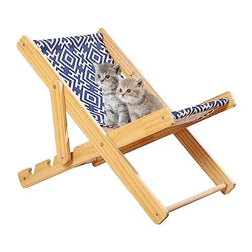 Cat Sisal Chair, Katzen-Sisal-Stuhl - Katzenstuhl-Lounge, Erhöhtes Haustierbett - Haustierbettstuhl, verstellbares, erhöhtes Katzenbett, Tragfähigkeit 10 kg für Kätzchen, Welpen, Kaninchen, Kleintiere von Elinrat