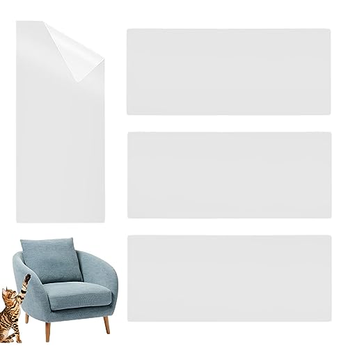 Katzentrainingsband | 3/4 Stück Möbelschutz für Katzenkratzer - Transparente, klare Katzen-Kratzschutzbänder, PVC-Möbelschutz für Couch-Teppichtüren Elinrat von Elinrat