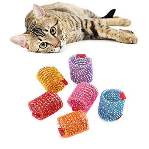 Elionless Katzenspielzeug, 5 Stück, bunt, interaktives Spielzeug für Katzen, flexible Spiralfedern, Kauspielzeug für Kätzchen (zufällige Farbe) von Elionless