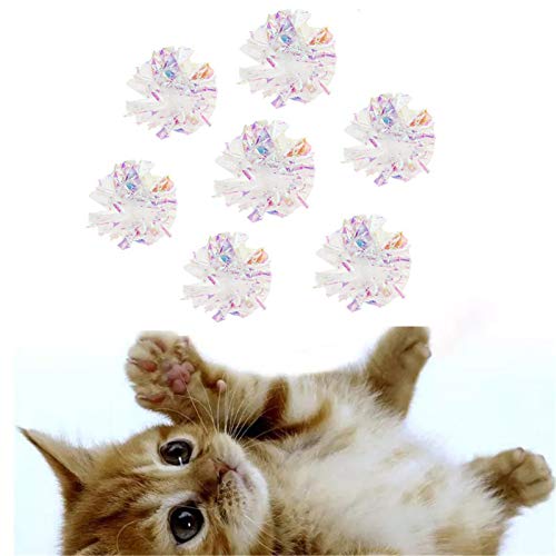 Elionless Knisterbälle für Katzen, 20 Stück Knistern-Papier-Bälle, Mylar-Bälle, interaktives Spielzeug für Katzen, Kätzchen, Hunde von Elionless
