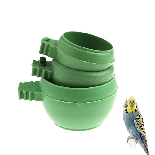 Elionless Vogel Futternapf, 3 Stück Mini Kunststoff Vogel Fütterung Näpfe Wassernapf Futterspender Vogelkäfigbecher Futterhalter für Vögel Papageien Elionless Vogel Futternapf, 3 Stück Mini Kunststoff Vogel Fütterung Näpfe Wassernapf Futterspender Vogelkäfigbecher Futterhalter für Vögel Papageien von Elionless