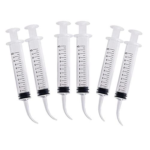 Haustier Spritze, 6 Stück 12 ml Spritzen Medikamenten Feeder für Katzen Hunde (Mit Skala) von Elionless