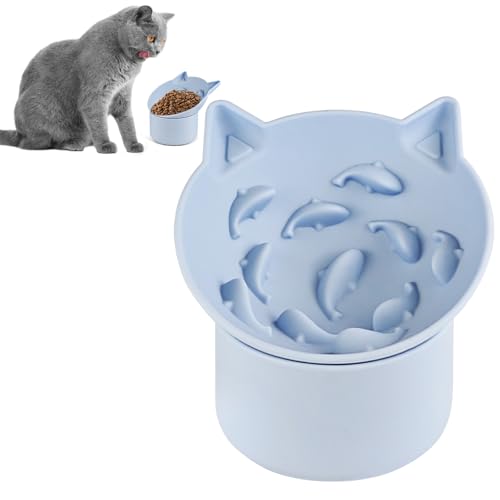 Erhöhter Futternapf aus Silikon, erhöhter Futternapf, höhenverstellbarer Futternapf für langsames Fressen, Backofen/Mikrowelle erhältlich für langsame Fütterung, Blau Erhöhter Futternapf aus Silikon, erhöhter Futternapf, höhenverstellbarer Futternapf für langsames Fressen, Backofen/Mikrowelle erhältlich für langsame Fütterung, Blau von EliphonTowne