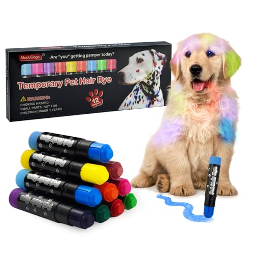 Hundehaarfärbestifte in 12 Farben – ungiftig und waschbar, Hunde-Haarfärbekreide, temporäre Haarfarbe, Malstifte für Hunde/Katzen/Kaninchen/Pferde, sicheres und lustiges Fellpflege-Zubehör für Hundehaarfärbestifte in 12 Farben – ungiftig und waschbar, Hunde-Haarfärbekreide, temporäre Haarfarbe, Malstifte für Hunde/Katzen/Kaninchen/Pferde, sicheres und lustiges Fellpflege-Zubehör für von EliphonTowne