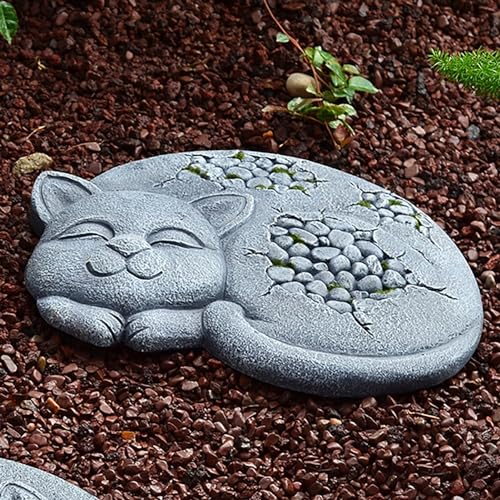 Trittsteine für Garten Katzen-Gartendekoration aus Stein für Draußen, Trittstein für den Garten zum Muttertag Im Natürlichen Stil, Großer Dekorativer Trittstein für Blumenbeete und Rasen(Color:Right C Trittsteine für Garten Katzen-Gartendekoration aus Stein für Draußen, Trittstein für den Garten zum Muttertag Im Natürlichen Stil, Großer Dekorativer Trittstein für Blumenbeete und Rasen(Color:Right C von Elitix