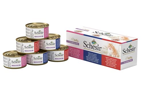 Schesir - Mixpack 12 x 85g - Natural mit Reis (3 Sorten) │ Katzenfutter nass Dose von EllasDekokrempel