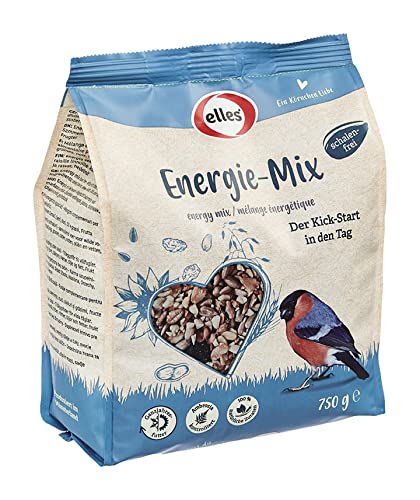 Elles Energie-Mix 750g für Wildvögel I 100% Natürlich I Ambrosia-kontrolliert, Ganzjährig & Flexibel | Optimaler Energie-Boost mit 17.6% Protein | Für Terrasse, Balkon & Garten von Elles