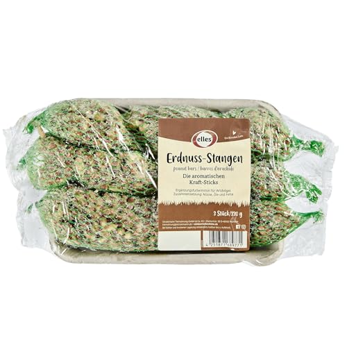 Elles Erdnuss-Stangen 24 x 3er-Pack | Wildvogelfutter | Aromatisch & energiereich | 100% natürlich | Ideal zur Ganzjahresfütterung heimischer Vögel von Elles