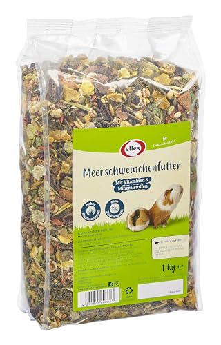 Elles Meerschweinchenfutter 2,5 kg I Rohfaserreich | 100% natürlich mit Mais, Karotten, Heu | Mineralien & Vitamine I Für gesunde & ausgewogene Nager-Ernährung von Elles