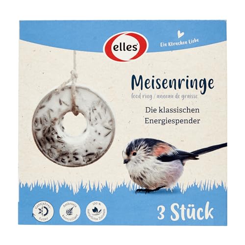 Elles Meisenringe 20 x 3 Stück I Nährstoffreicher Snack & Vogelschaukel I Erlesene Zutaten I Futer für Wildvögel von Elles