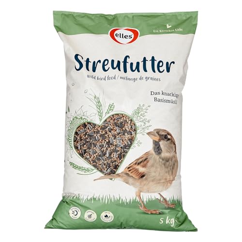 Elles Streufutter 3 x 5kg I Klassisches Wildvogelfutter zur Ganzjahresfütterung | 100% natürlich | Ideal für Gemischtfresser von Elles