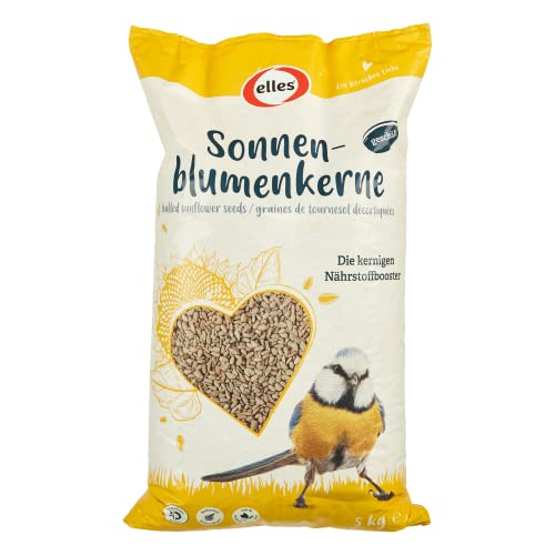 Elles geschälte Sonnenblumenkerne 3 x 5 kg I Kerniger Nährstoffbooster für Wildvögel I Energiereich | Ideales Ganzjahresfutter | Saubere Fütterung für Balkon & Terrasse von Elles