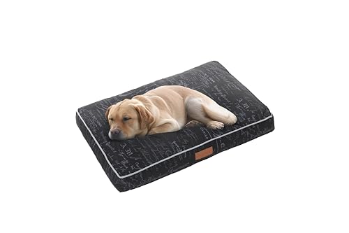 Ellie-Bo 91,4 cm (36-Zoll) Hundekäfig oder -Box groß 87 cm x 57 cm Voyager Hundebett in schwarz von Ellie-Bo