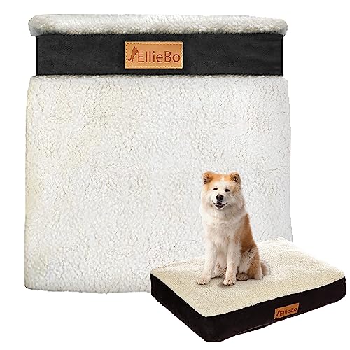 Ellie-Bo Ersatz Hundebett Cover mit Faux Wildleder und Schaffell, 87 x 57 cm, groß, Schwarz Ellie-Bo Ersatz Hundebett Cover mit Faux Wildleder und Schaffell, 87 x 57 cm, groß, Schwarz von Ellie-Bo