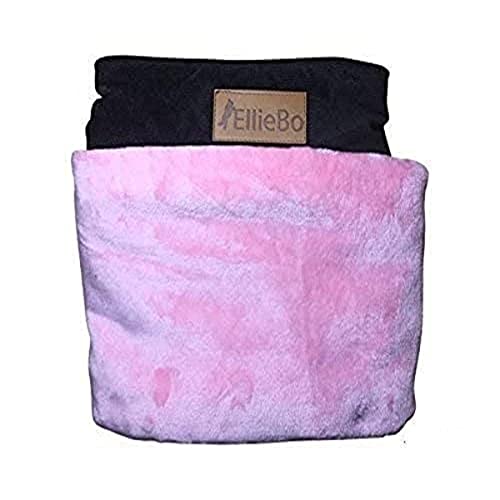 Ellie-Bo Ersatzbezug für Hundebett, Feincord und Kunstfell, 87 x 57 cm, Größe L, Braun/Pink von Ellie-Bo