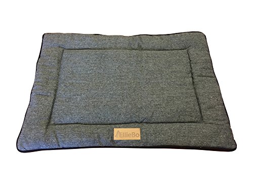 Ellie-Bo Wende-Hundebett, Tweed und schwarzes Kunstfell, für Hundekäfige in Größe M mit 76 cm von Ellie-Bo