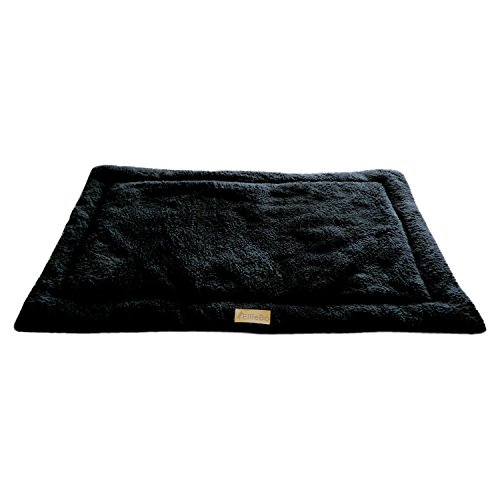 Ellie-Bo Hundebett aus Sherpa-Fleece, schwarz, geeignet für Hundekäfig mit 122 cm von Ellie-Bo