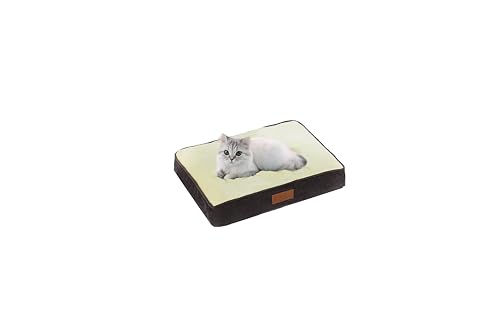 Ellie-Bo Hundebett für Innen, Matratze weich und waschbar, Bezug: Kunstfell, Seiten aus Kordsamt, Füllung: Polyesterfaser, für 76-cm-Hundekäfig, Größe M: 71 x 48 x 10 cm, in Braun und Beige Ellie-Bo Hundebett für Innen, Matratze weich und waschbar, Bezug: Kunstfell, Seiten aus Kordsamt, Füllung: Polyesterfaser, für 76-cm-Hundekäfig, Größe M: 71 x 48 x 10 cm, in Braun und Beige von Ellie-Bo