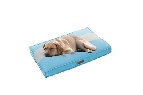 Ellie-Bo Käfig 91,4 cm Hund oder Box groß 87 cms x 57 cms gestreift blau und grau Hundebett von Ellie-Bo