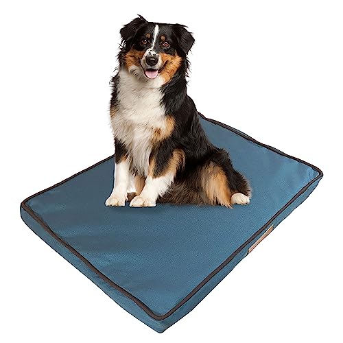 Ellie-Bo Wasserdicht Memory Foam Orthopädisches Hundebett für Hundekäfig/Box, 2 x große, 122 cm, grün von Ellie-Bo