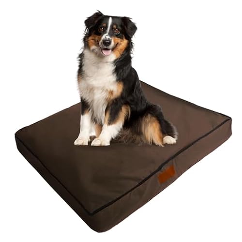 Ellie-Bo Wasserdicht Memory Foam Orthopädisches Hundebett für Hundekäfig/Hundekäfig, Large, 107 cm, braun von Ellie-Bo