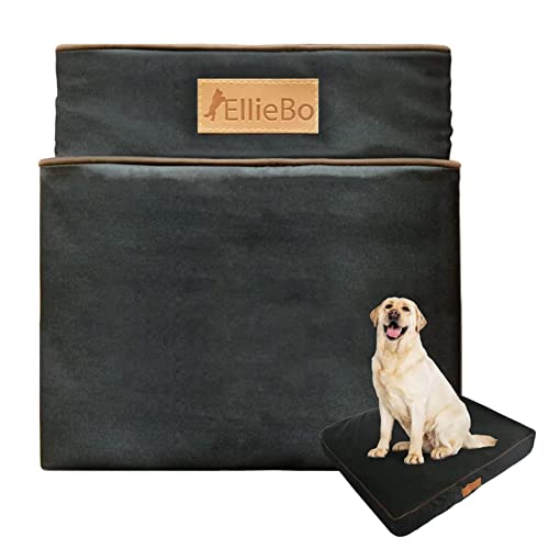 Ellie-Bo wasserfester Ersatz-Hundebettbezug, 87 x 57 cm, Größe L, Schwarz von Ellie-Bo