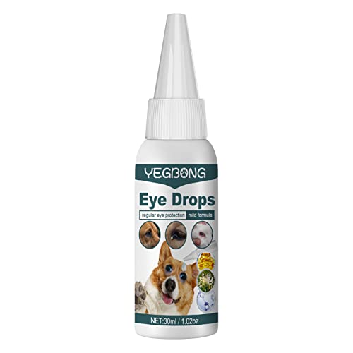 Ellisalano Pet Eye Drops für Katzen und Hunde zur Entfernung von Tränenflecken zur Linderung von Augenjucken Sanfte Reinigungstropfen (30ML) von Ellisalano