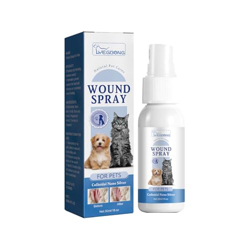 Ellisalano Wundpflege-Spray für Haustiere | Lindert den Juckreiz der Haut von Katzen und Hunden und beruhigt gereizte Haut | Wundpflege für Haustiere Ellisalano Wundpflege-Spray für Haustiere | Lindert den Juckreiz der Haut von Katzen und Hunden und beruhigt gereizte Haut | Wundpflege für Haustiere von Ellisalano