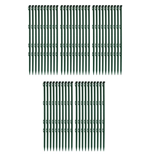 Ellofence 50 Stück Weidezaunpfähle grün aus Plastik, Gesamthöhe 72 cm (Packung à 50 Stück) von Ellofence