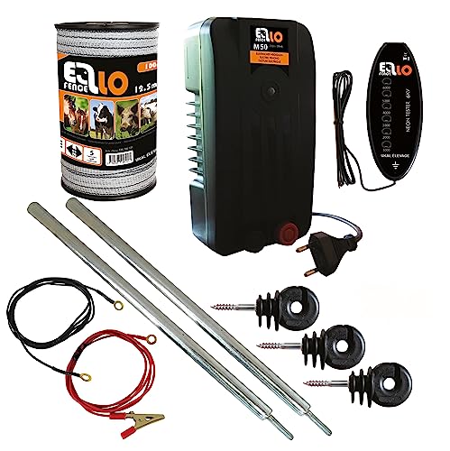 Ellofence Hobby Weidezaun Starterset Weidezaungerät, Weidezaunband, Erdpfahl, Isolatoren,Tester Ellofence Hobby Weidezaun Starterset Weidezaungerät, Weidezaunband, Erdpfahl, Isolatoren,Tester von Ellofence
