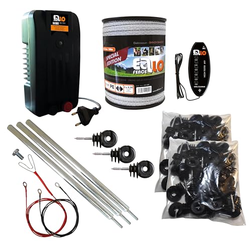 Hobby Weidezaun Starterset Ellofence - Weidezaungerät, Weidezaunband 200m, Erdpfahl, Isolatoren, Tester Hobby Weidezaun Starterset Ellofence - Weidezaungerät, Weidezaunband 200m, Erdpfahl, Isolatoren, Tester von Ellofence