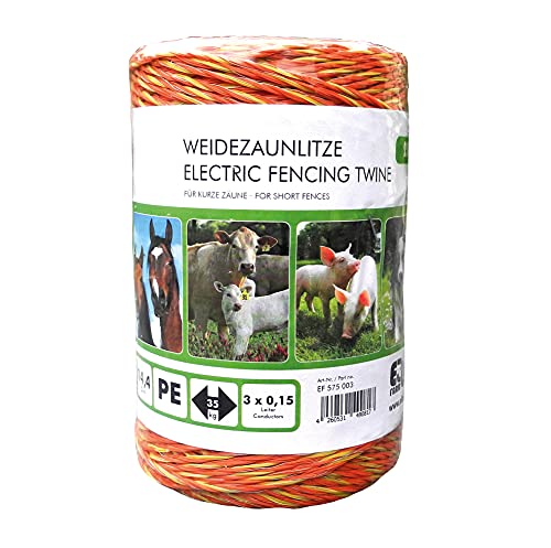 Weidezaunlitze Ellofarm orange-gelb, 3 Leiter Nirosta, 250m von Ellofence