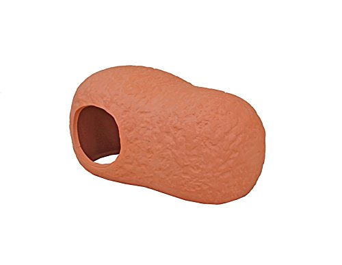 Elmato 10535 Terracotta Nagerhöhle Versteck XL, Keramik Ton für Zwergkaninchen Meerschweinchen, 30x17x15cm von Elmato